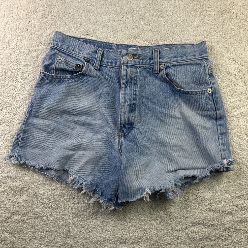 The London Jean Shorts Moda International Cut Offs High Waist Size 8 USA Vtg 80'